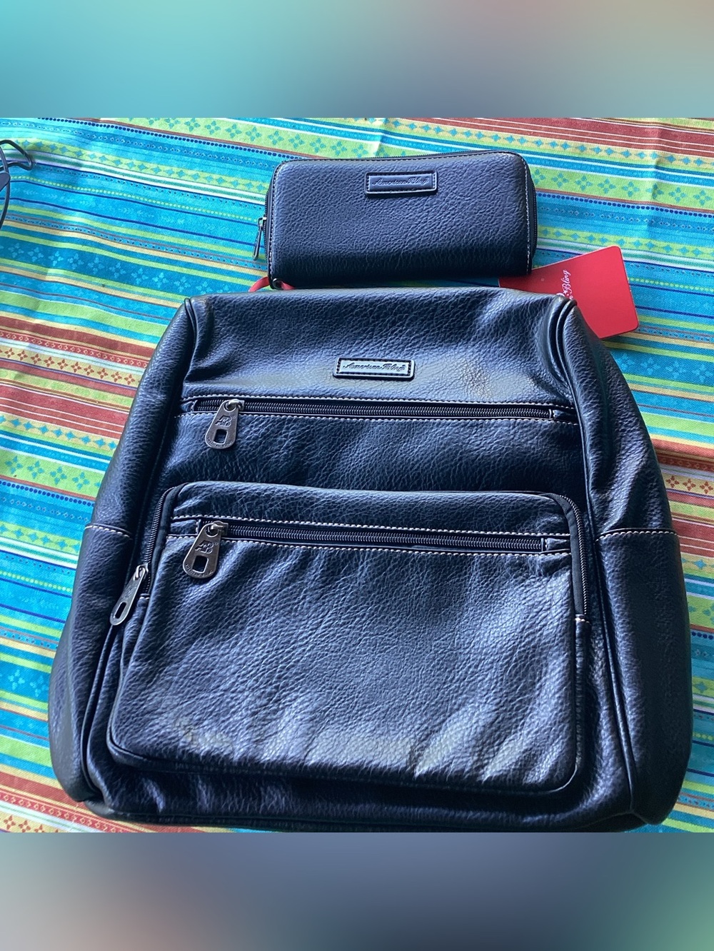 American Bling Bag and Wallet set in Black Vegan Leather